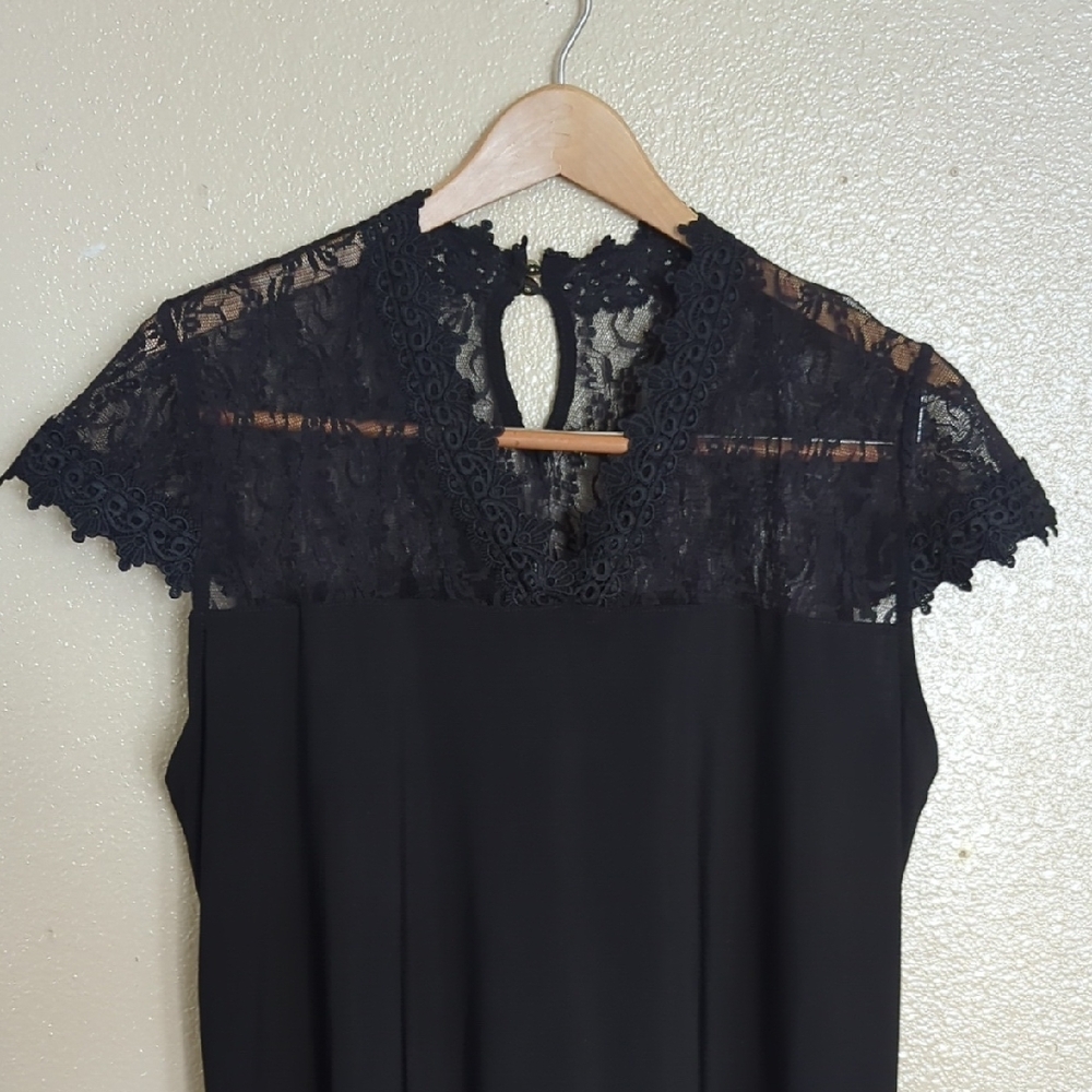 ⚡3x1 Bundle Lace Tops Anne Klein Black Lace Blouse, Red & Pink Mauve - Picture 2 of 16